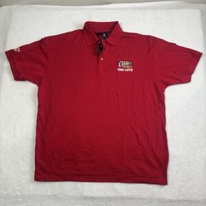Raising Canes One Love Fry Cook & Cashier Red SS Polo Collared Shirt Men's XL
